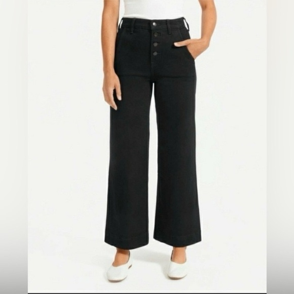 Everlane Black Wide-Leg Jeans